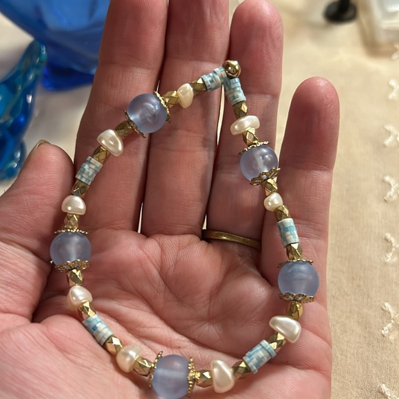 Heishi Disc Beads with Gold accents Bracelet - Picture 7 of 7